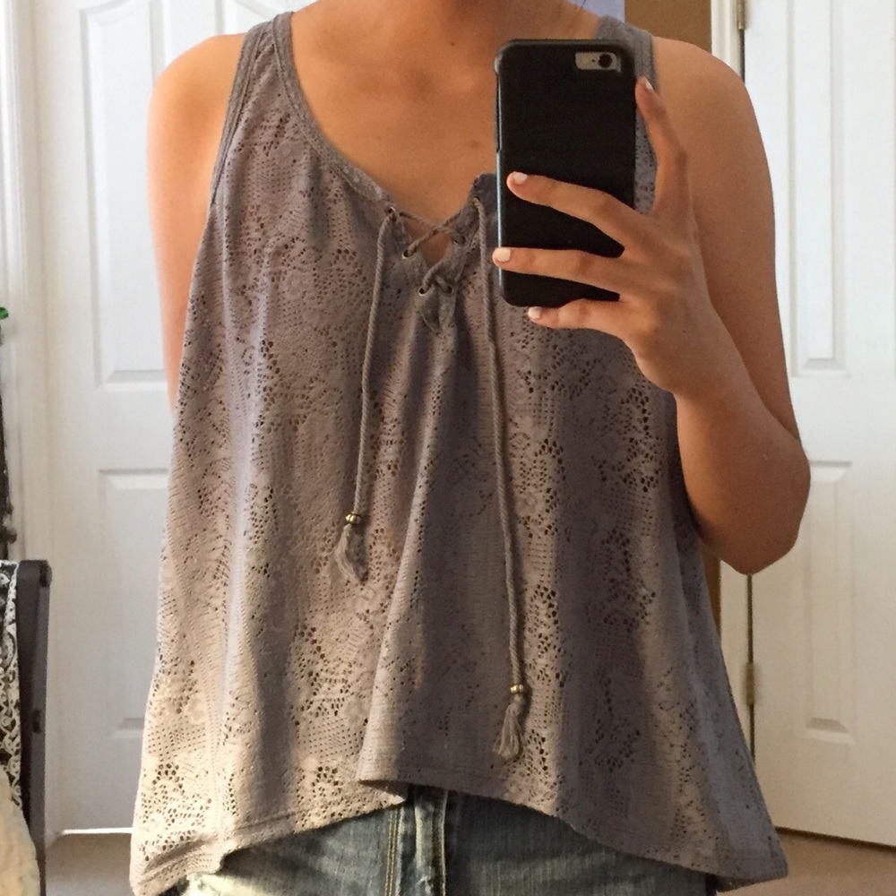 Blue/Purple Lace Tank Top from Abercrombie & Fitch